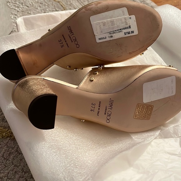 Jimmy Choo women shoes new color tea/rose/gold size 7,5 B. - Picture 4 of 6